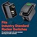 True Mods 1-Slot Rocker Switch Panel Housing Kit [Industry Standard Fit] [Heavy Duty] [Professional Look] Automotive Mount Rocker Switch Holder