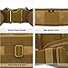 Tactical Battle Belts MOLLE Waist Belt Padded Military Combat Belt with Mesh Lining for Hunting Shooting Airsoft Games Paintball (Brown, One Size)
