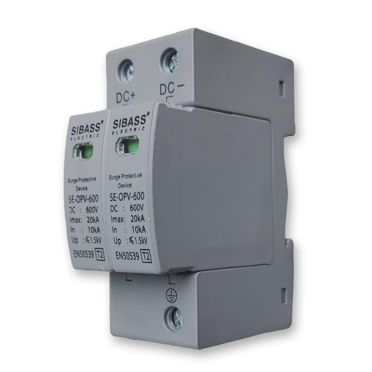 DC SPD 1 Phase 2 Pole (DP) SIBASS Surge Protective Device (Pack Of 1)