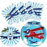 Airplane Party Plates and Napkins Airplane Party Decorations Airplane Party Favor Airplane Party Supplies Serves 20 Guests