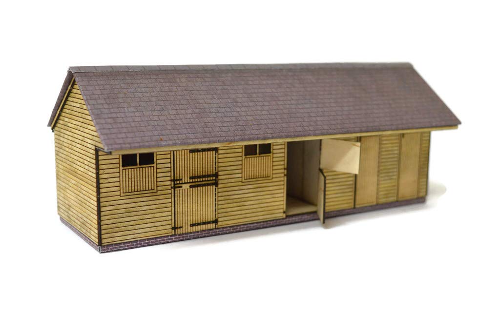 KX034-OO Laser Cut Stables Kit For OO Gauge Model Railway& 1:76 Scale Diecast