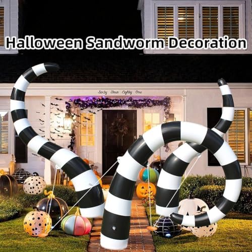 Ver de sable gonflable Halloween géant et résistant pour pelouse extérieur - 4