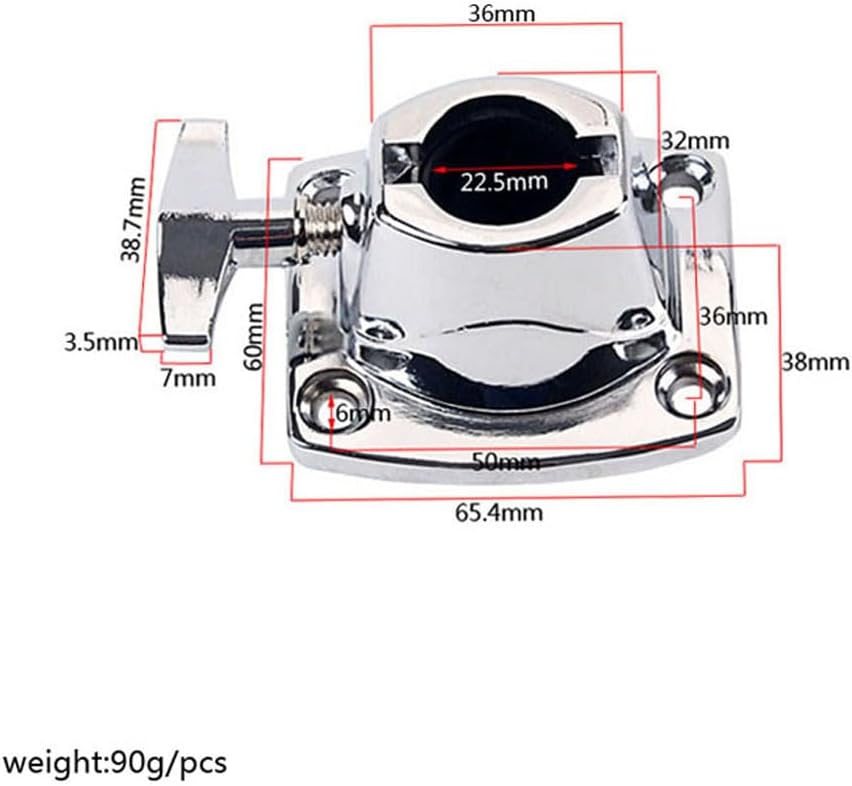2pcs Drum Accessory Wc20 Tom Cymbal Holder Clamp Sturdy Drum Mount Clamp for Percussion Instruments