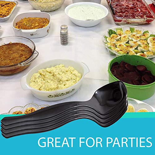 9 Inch Black Spoons (Set Of 12) #TOP5