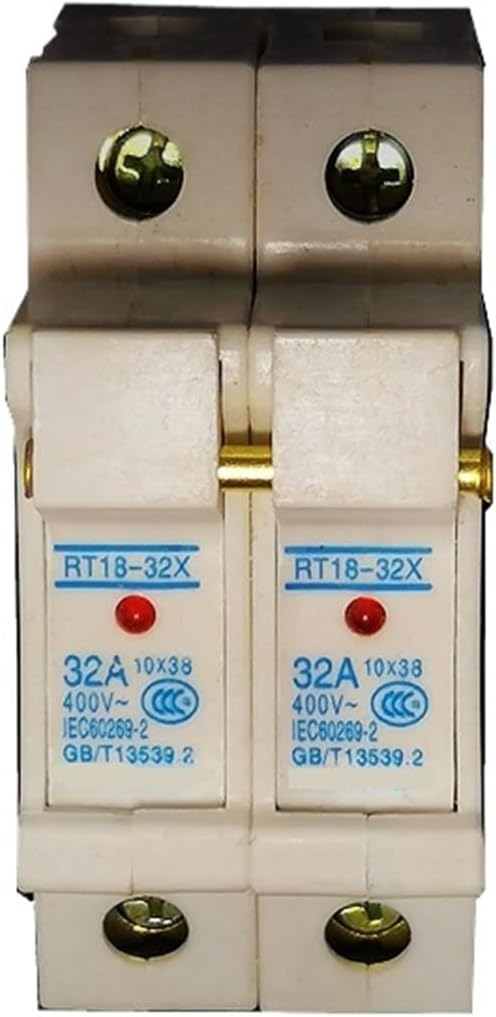 RT18-32X Fuse Base 2P3P Rail Fuse Holder with Light Fuse Shell 10X38 Fuse core Holder(RT18 32X Fuse 1P)