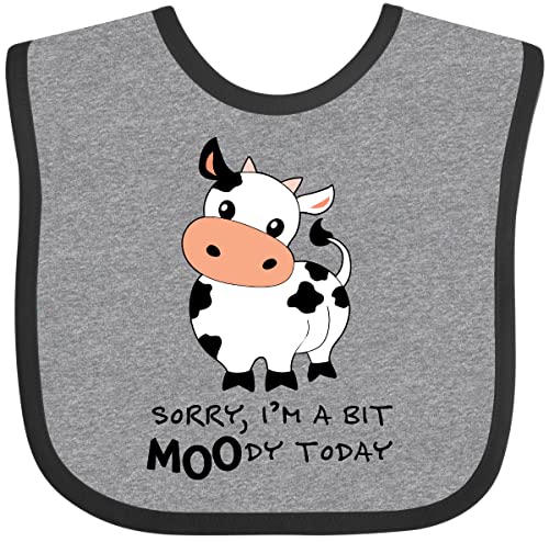 Image of inktastic Sorry, I'm a Bit MOOdy Today Cute Cow Pun Baby Bib