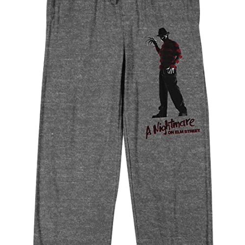 Nightmare On Elm Street Freddy Men's Graphite Heather Sleep Pajama Pants2