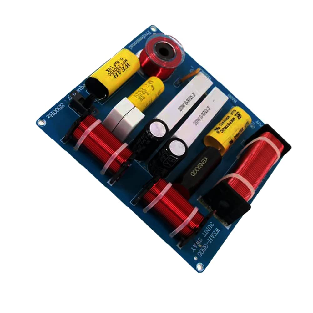 2PCS Altoparlante Divisore di Frequenza Crossover 3 Vie 300W HiFi Audio Altoparlanti Alti Bassi Medi 3 Unità Filtro Crossover per 3-5 Pollici Altoparlanti