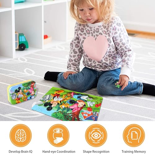 LELEMON Puzzles for Kids Ages 4-6, 60 Piece Puzzles for Kids Ages 3-5 in a Metal Box, Educational Jigsaw Puzzles Childrens Puzzle Games Puzzle Toys for Girls and Boys - Image 3