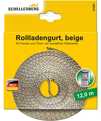 Schellenberg 41201 sangle de volet roulant Mini 14 mm, 12 m, beige