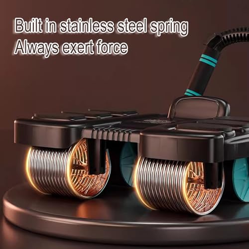 Rueda de abdominales con soporte de codo y rebote automático para core 3