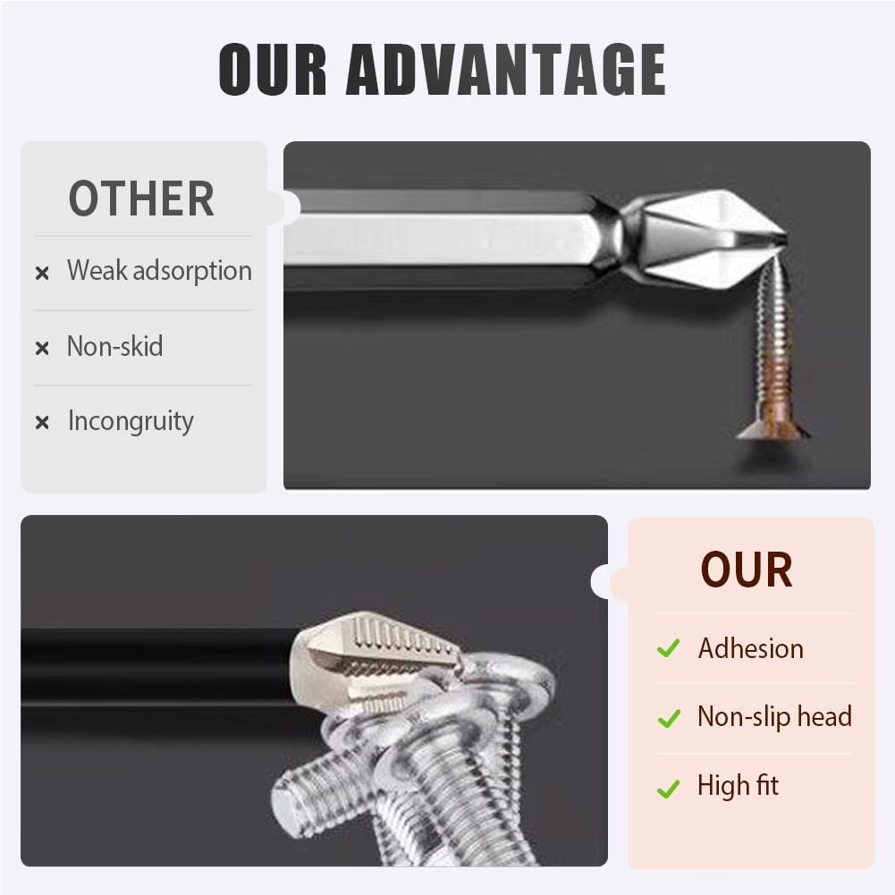 K5 High Magnetic Screwdriver Drill Bit Set Anti Slip Screwdriver Bits,Durability & Universal,9Pcs