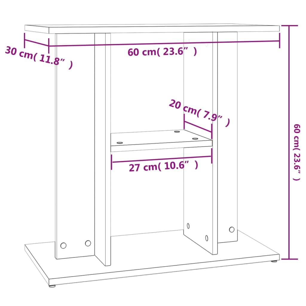 vidaXL Support pour Aquarium, Armoire 3 Niveaux, Meuble de Base avec Rangement, Chêne Marron Bois d'Ingénierie