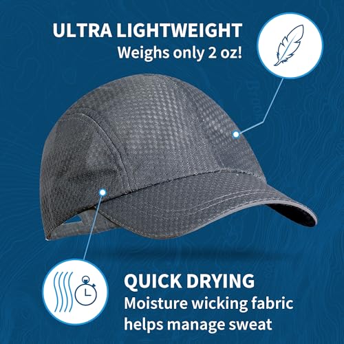 Image of TrailHeads Race Day Men's Running Hat - Lightweight, Quick Dry Mesh Cap with Reflective Accents & Sweatband - Performance Cap