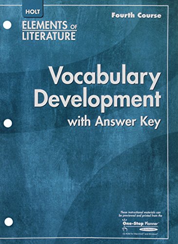 Elements of Literature: Vocabulary Development with answer key, 4th Course