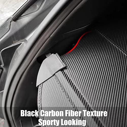 Image of Cargo Cover for 2014-2020 Nissan Rogue Accessories S SV SL Platinum,Carbon Fiber Texture Retractable Trunk Cover Privacy Security Screen Luggage Shield Shade(Not for Sport /Select)
