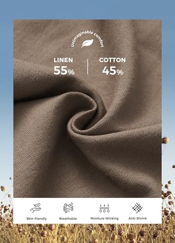 Image of Willit Women Linen Pants Wide Leg Casual Palazzo Pants Cotton Linen Lounge Beach Summer Pants with Pockets 29 inch /31 inch / 33 inch