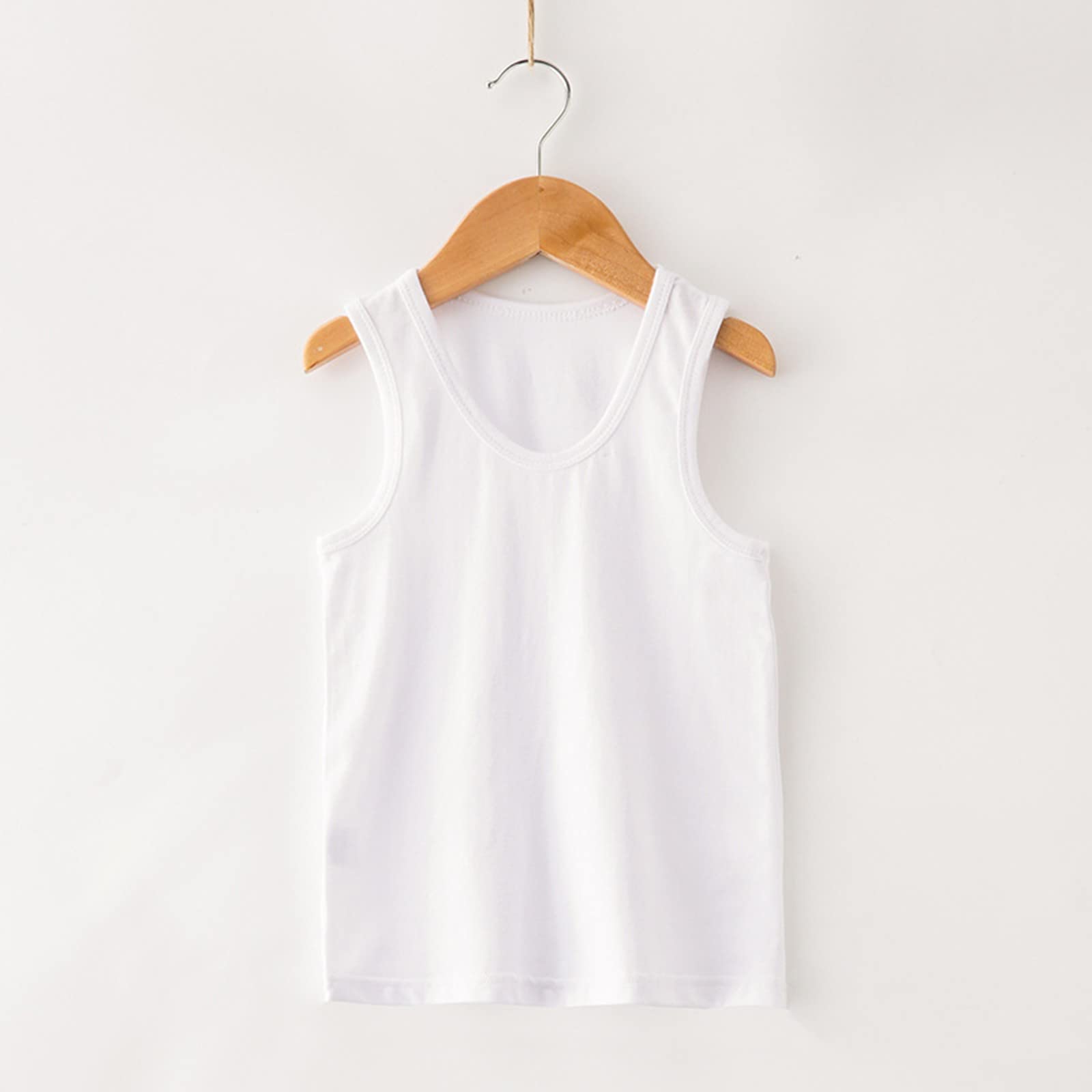 Babies, Toddlers, and Girls' Tank Top Racerback Crop Top Solid Sleeveless Sports Dance Top Dancewear Ballet Gymnastics White