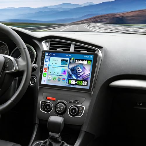 6+128G 8 Cœur Android 15 Autoradio pour Citroën C4 DS4 C4L 2013-2016 avec CarPlay Android Auto sans Fil, Radio Voiture Écran HD 10