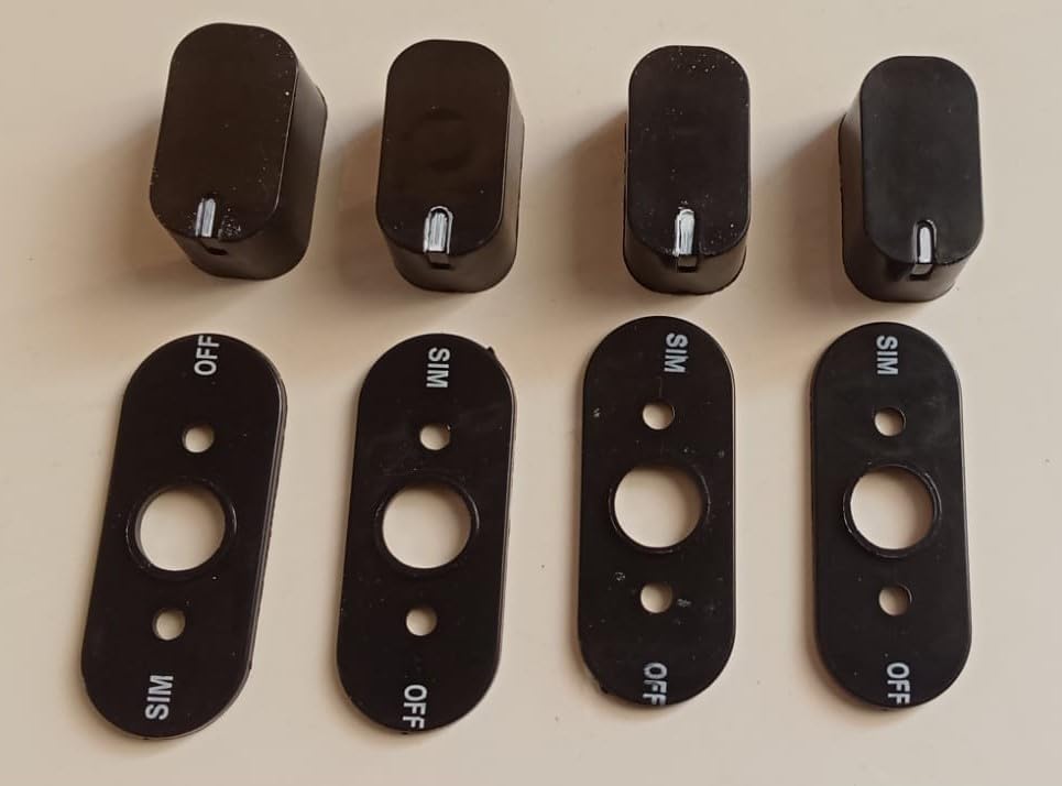 Image of Universal fit Knob for Gas Stove Replacement Parts | Long Lasting, Smooth Operation, Premium PVC On-Off Push Type 8 MM Spindle Black Knob for All Sleek Slim Modal Gas stoves(P4, Pack of-4)
