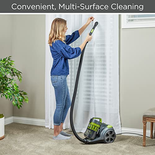 Black+Decker Bagless Canister Multi-Cyclonic Vacuum Cleaner With Anti-Allergen Hepa Filter, Corded 1,200 Watt Motor With Adjustable Suction, Large Cap.(3L) & Multiple Attachments, Gray (Bdxcav217G) #TOP7