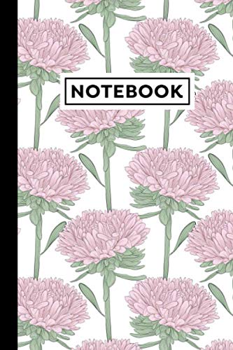 Notebook Aster Notebook - Aster Themed Gift For Aster Flower Lovers And Aster Lovers - Aster Journal - 6 x 9 in - 120 Lined Pages With Aster Themed