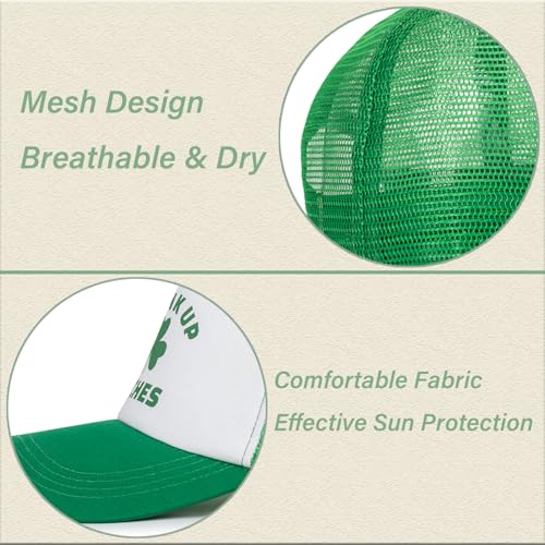 Image of Shamrock-Green Baseball-Cap for Men-Women - St Patrick's Outdoor Sun Hat Breathable Sports Golf Peaked Hat