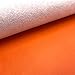 Kt KILOtela Tessuto in similpelle per tappezzare, cuscini, sedie, sedie, mobili, tappezzeria, skay, tessuto di 50 cm di lunghezza x 140 cm di larghezza, arancione