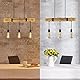 GBLY Pendelleuchte Esstisch aus Holz Vintage Hängelampe Retro Esszimmerlampe in 61CM Holzbalken - 3 x E27 max. 25W - Höhenverstellbar Industrial Pendellampe für Restaurant Bar Esszimmer Wohnzimmer