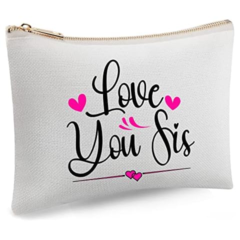yongjoy Sister Gifts from Sisters,Gifts for Sister,Birthday Gifts for Sister,Sister Makeup Bag Gift,Love You Sis Cover