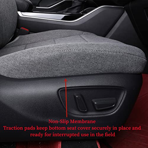coverdream Highlander Seat Covers Custom Fit for 2020-2024 2025 Toyota Highlander Seat Covers,2nd-Row 40/60 Split,Full Coverage,Airbag Compatible,Polyester Seat Protector(Full Set,Gray)
