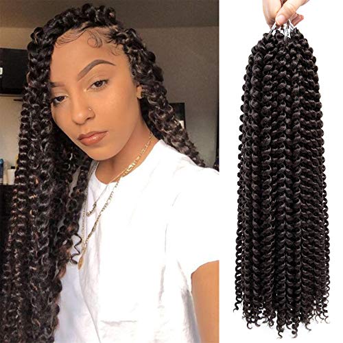 Passion Twist Hair 18 inch 6 packs Water Wave Crochet Braids for Passion Twist Crochet Hair Passion Twist Braiding Hair Hair Extensions 22Root/Pack (18inch, 4#)