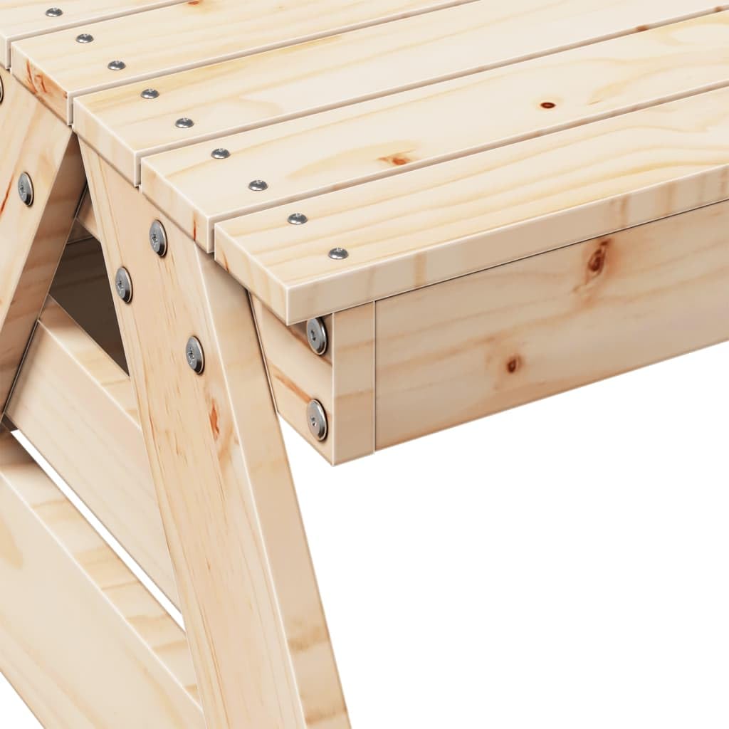 Item-Tavolo da picnic per bambini 88x122x58 cm legno massello di pino, tavoli da esterno all'aperto