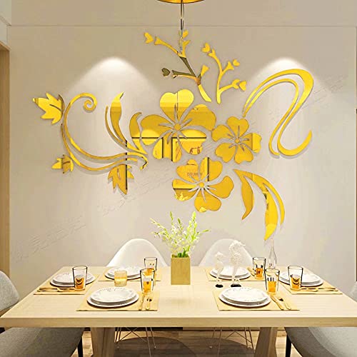Wall Stickers Flower Mirror - Image 2