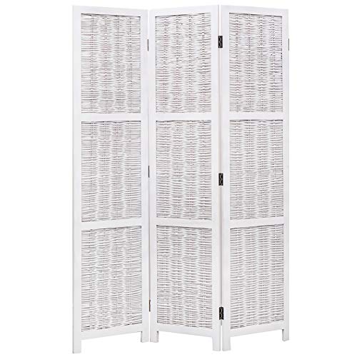 Legacy-Decor-3-Panel-Wicker-Screen-Room-Divider-Antique-White-Finish-67-High-x-48-Wide Legacy Decor 3 Panel Wicker Screen Room Divider Antique White Finish 67 High x 48 Wide
