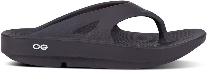 OOFOS - Unisex OOriginal - Post Exercise Active Sport Recovery Thong Sandal - Black - M8/W10
