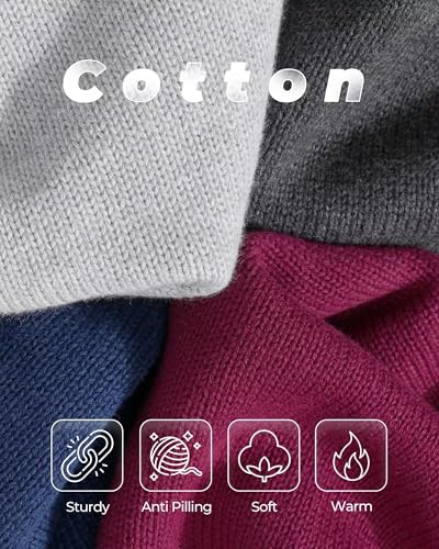 Boladeci Men's Sweaters Quarter Zip Pullover Premium Cotton Comfort Mock Neck Striped Fall Winter Fashion Thermal Sweaters4