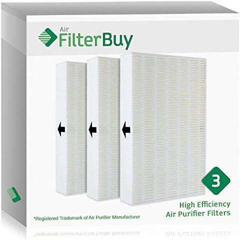 3 - FilterBuy Honeywell R Filters, HRF-R3 HEPA Replacementt Filters. Designed by FilterBuy to fit Honeywell HPA-090 Series, HPA-100 Series, HPA200 Series & HPA300 Series Air Cleaning Systems.