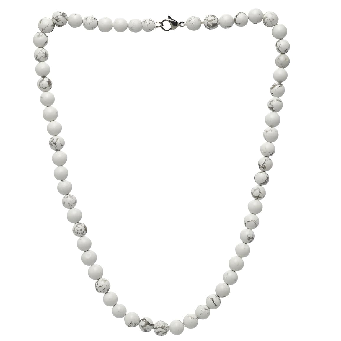 VN JewelryVN Jewelry Handmade Mens Women's Beaded Necklace Chain Tigers Eye Onyx Grey Agate Jasper 8MM Natural Gemstones Healing Crystal Jewelry (8MM Round Turquoise)