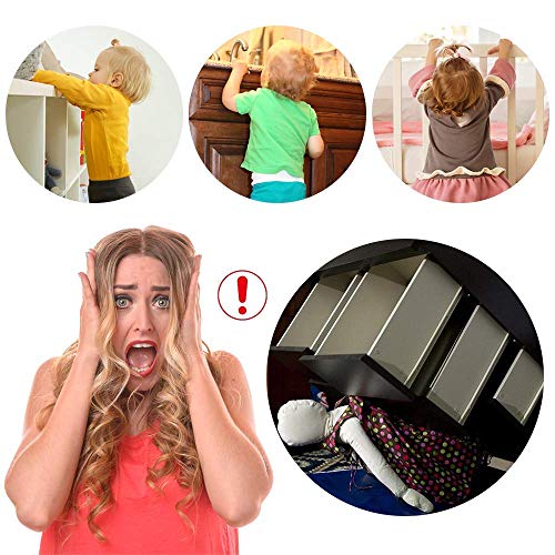 image for WINCHY Furniture Straps Baby Proofing Anti-tip Wall Anchor Kits (12-pa