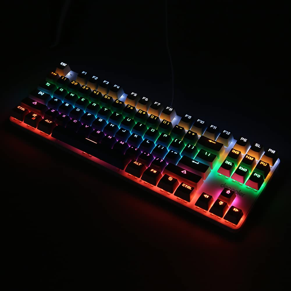 Clavier de Jeu Filaire avec Interrupteur Bleu, 87 Touches