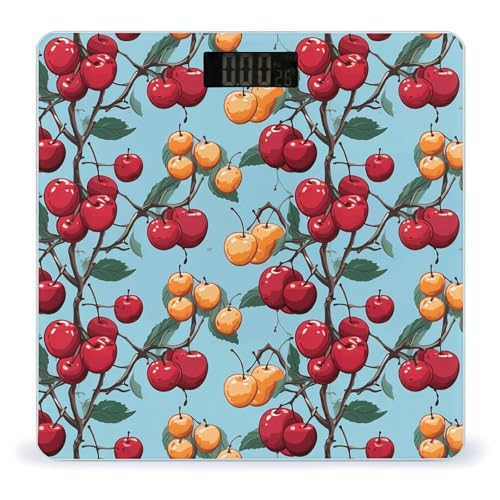 Báscula Digital para Baño con Diseño Cherry y Pantalla LCD