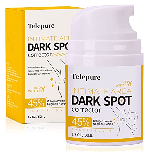 Intimate Area Dark Spot Corrector - Skincare Cream for Discoloration, Hyperpigmentation on Face, Body, Elbows, Knees, Underarms - Suitable for Dry & Oily Complexion, All Skin Tones - 1.7oz