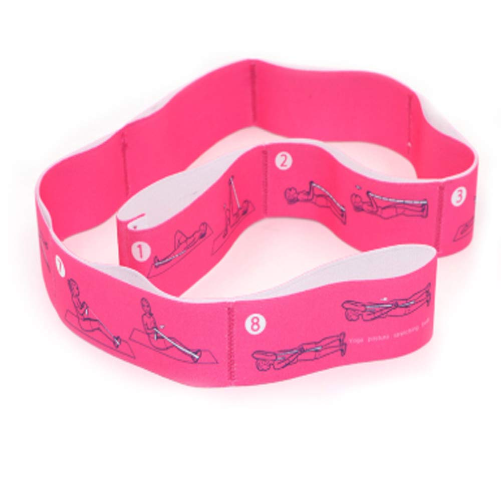 K-DDStretch Strap,Upgraded Yoga Stretch Assist Strap, Washable, Easy to Carry and High Elastic Stretching Strap for Yoga, Dancing Assistance and Rehabilitation,Pink
