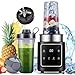 SHARDOR Standmixer, 1500 W, Smoothie Maker Mit 4 Programme + Pulsfunktion, Eisknackmesser 6-Klingen FüR Mixer, 2 * 900 ml Flasche, FüR Smoothies, Milchshakes Und Zum Einfrieren Von Obst