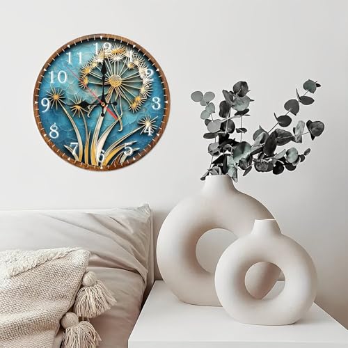 Reloj de pared de madera silencioso 10 pulgadas miniatura 3
