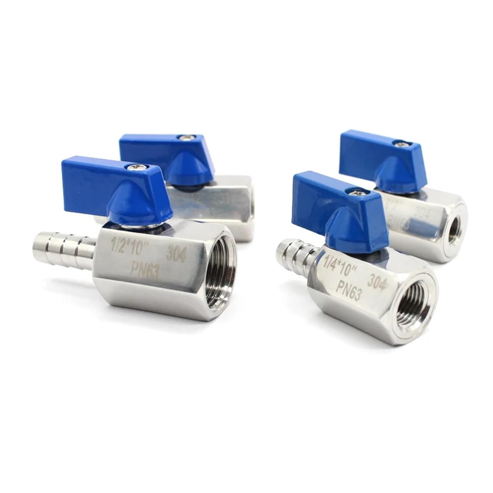 AARTERZZA 1PC Female Blue Ball Valve SS304 3/4" to 18mm 2 Way Ball Valve BSP