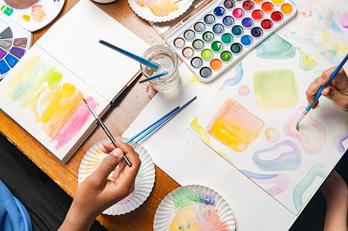 Image of Hello, Artist! Hardbound Mixed-Media Book, A5, 5.7 inch x 8.2 inch, For Wet and Dry Media, Drawing, Painting, 60 Sheets, 190gsm Paper, Art Book for Students, Adults, Beginners