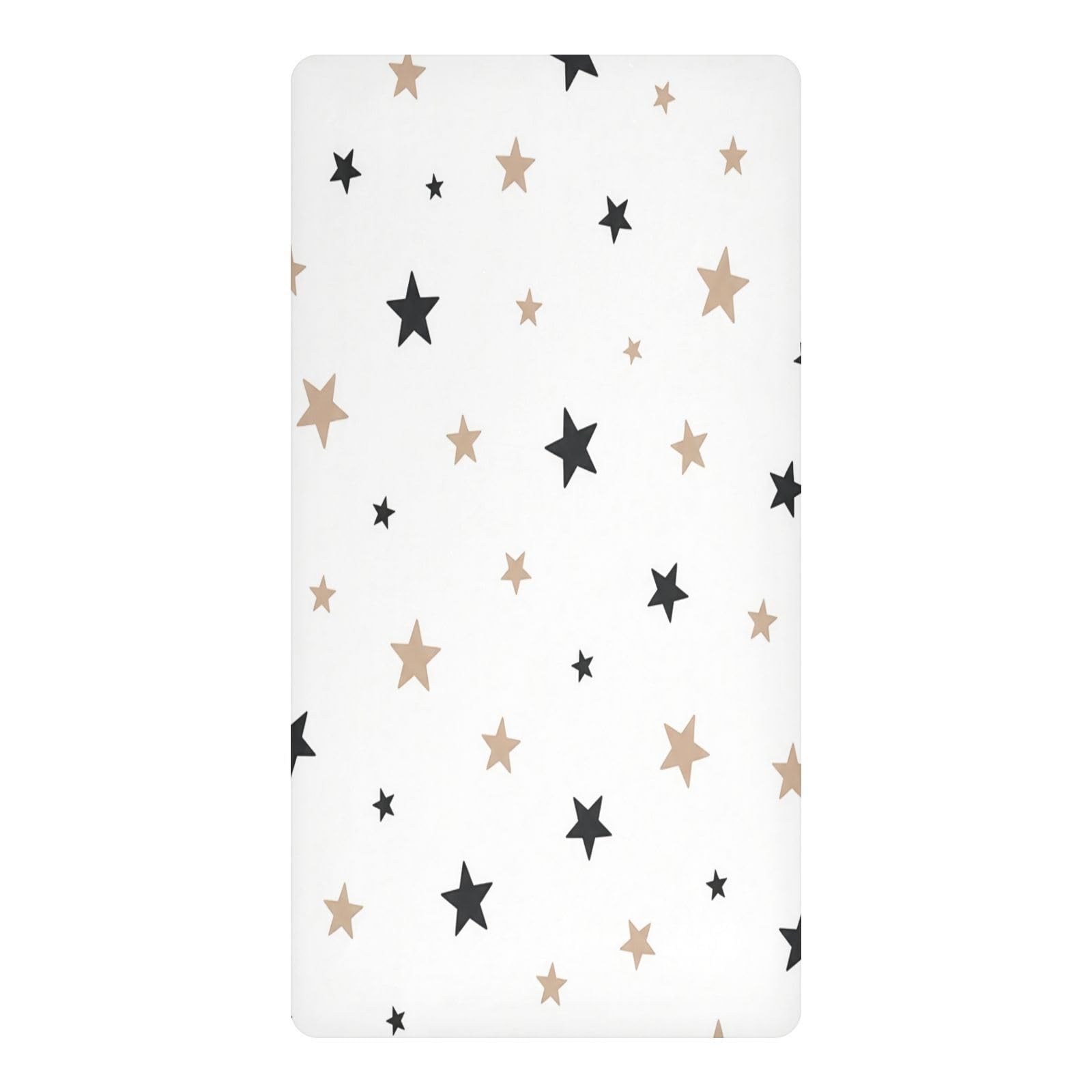 BOESI Star Pattern Waterproof Crib Sheet,Fitted Mattress Protector