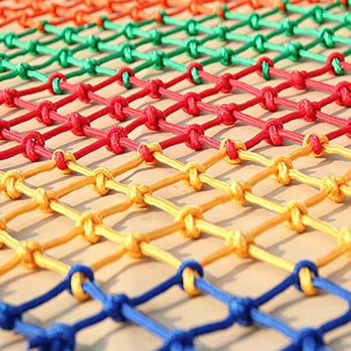 Child Safety net, Colorful Nylon Rope net,Climbing net for Kids,Balcony Protection net,Climbing net for Outdoor(1x4m)